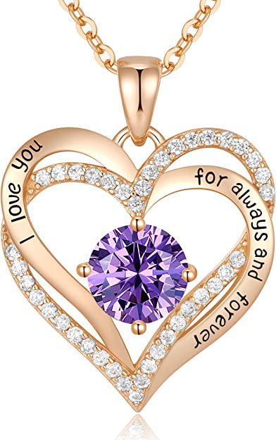 Sterling Silver Necklace with Birthstone