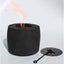  Tabletop Fire Pit - Fireplace, Portable Concrete Mini Fire Bowl, S'Mores Maker, Indoor Outdoor Use (Black)