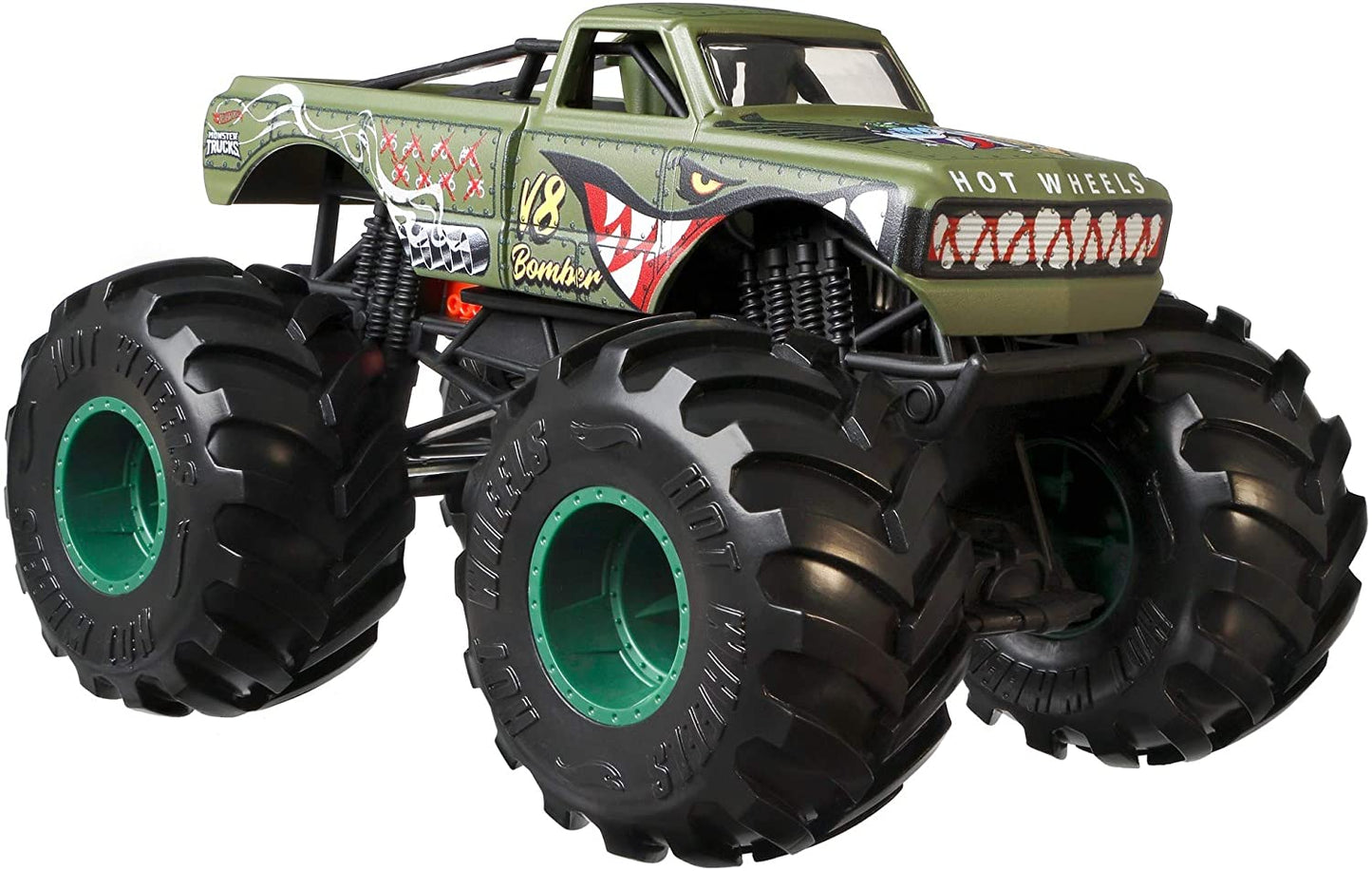 Hot Wheels Monster Truck 1:24 Scale Taxi Vehicle with Giant Wheels for Kids Age 3 to 8 Years Old Great Gift Toy Trucks Large Scales