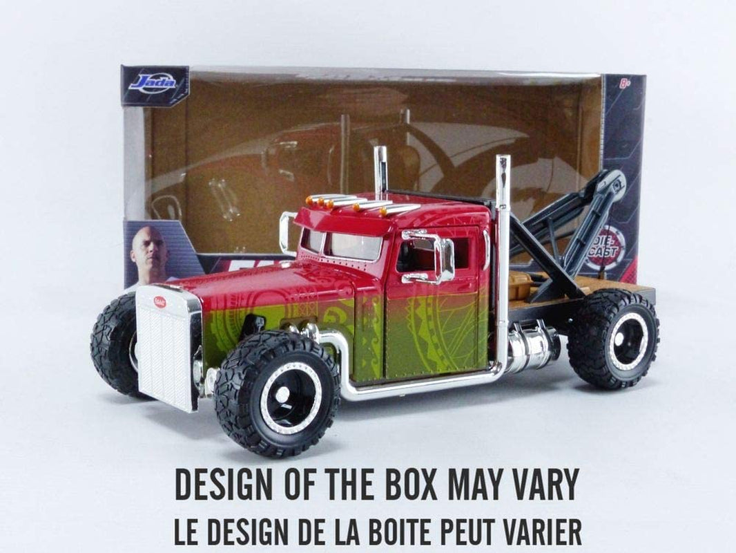 Fast & Furious Presents: Hobbs & Shaw Hobbs' 1:24 Custom Peterbilt Truck Die-Cast Car, Toys for Kids and Adults
