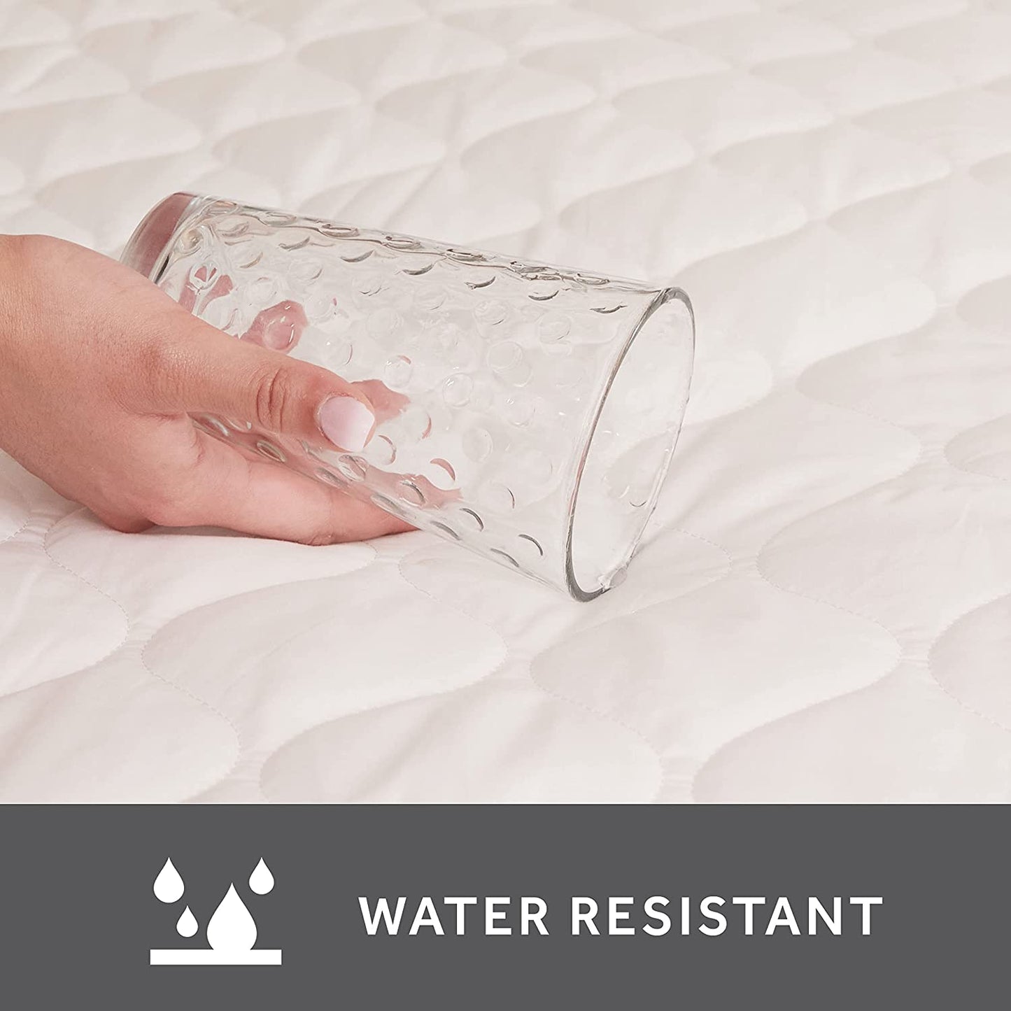 Sunbeam MSU6SQS-T000-11A00 Mattress Pad | Water-Resistant, 10 Heat Settings, Queen, White
