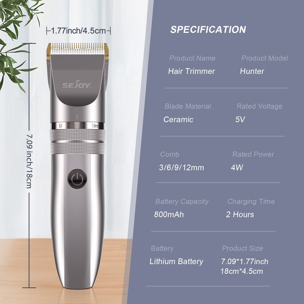 Hair Clippers for Men, Cordless Barber Grooming Set Professional Hair Cutting Kit,Rechargeable Home Haircut