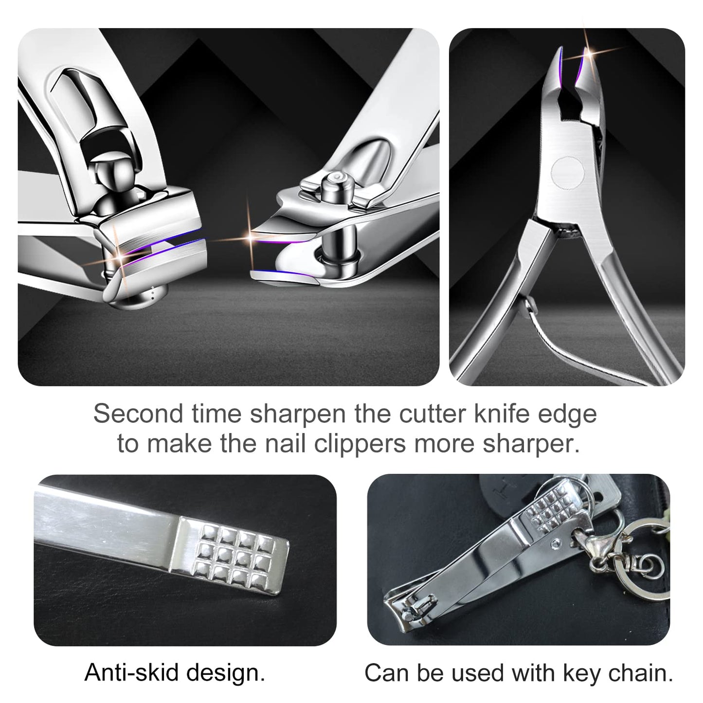 30Pcs Stainless Steel Manicure Set Nail Kit Professional Nail Clipper Set, Portable Manicure Kit Pedicure Kit Nail Care Kit