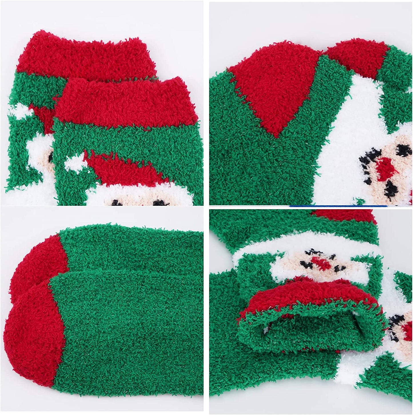 12 Pairs Women's Christmas Socks, Cozy Soft Home Slipper Socks