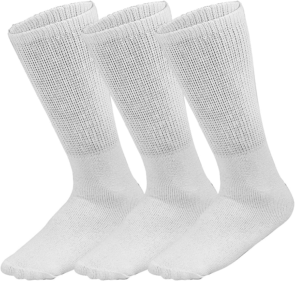 Physicians Approved Diabetic Socks Crew Unisex 3, 6 or 12-Pack