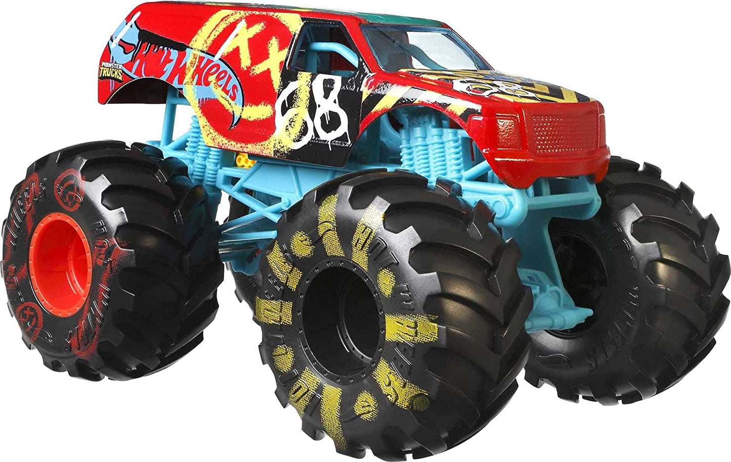 Hot Wheels Monster Truck 1:24 Scale Taxi Vehicle with Giant Wheels for Kids Age 3 to 8 Years Old Great Gift Toy Trucks Large Scales