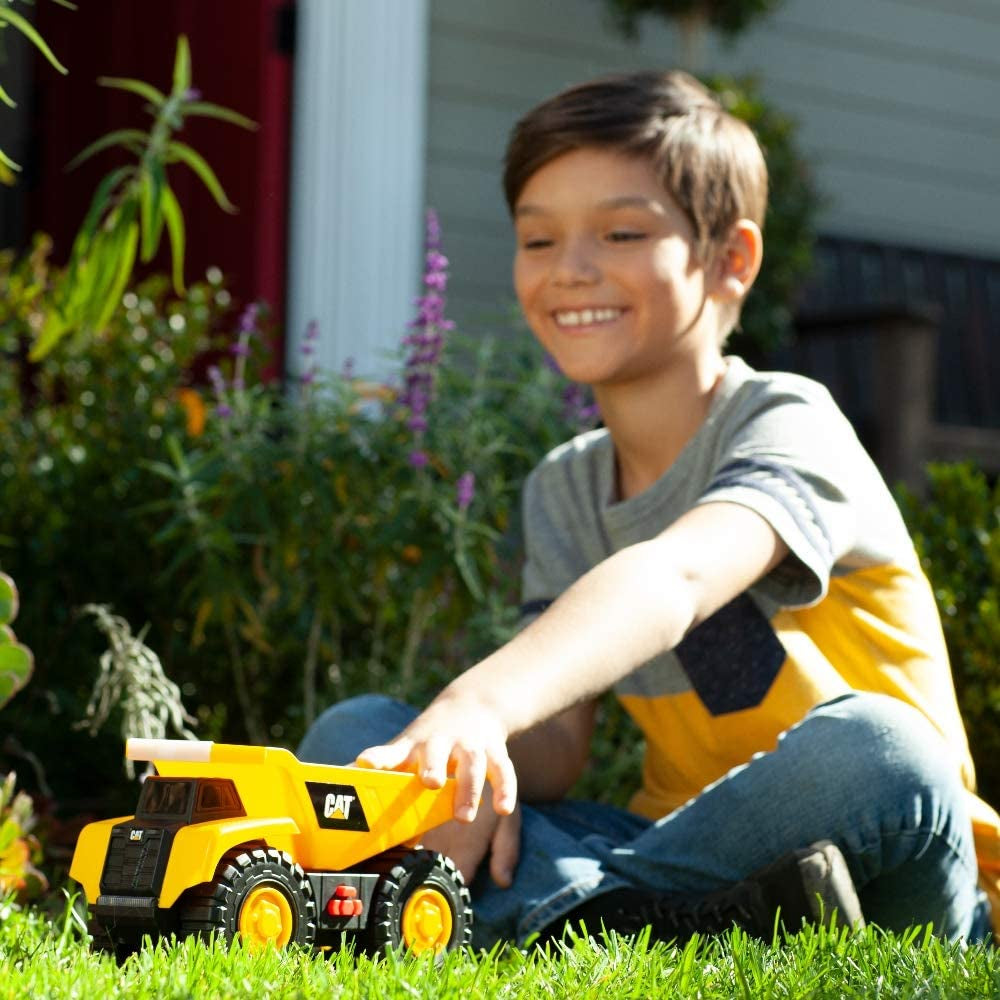 Cat Construction Tough Machines Toy Dump Truck with Lights & Sounds, Yellow