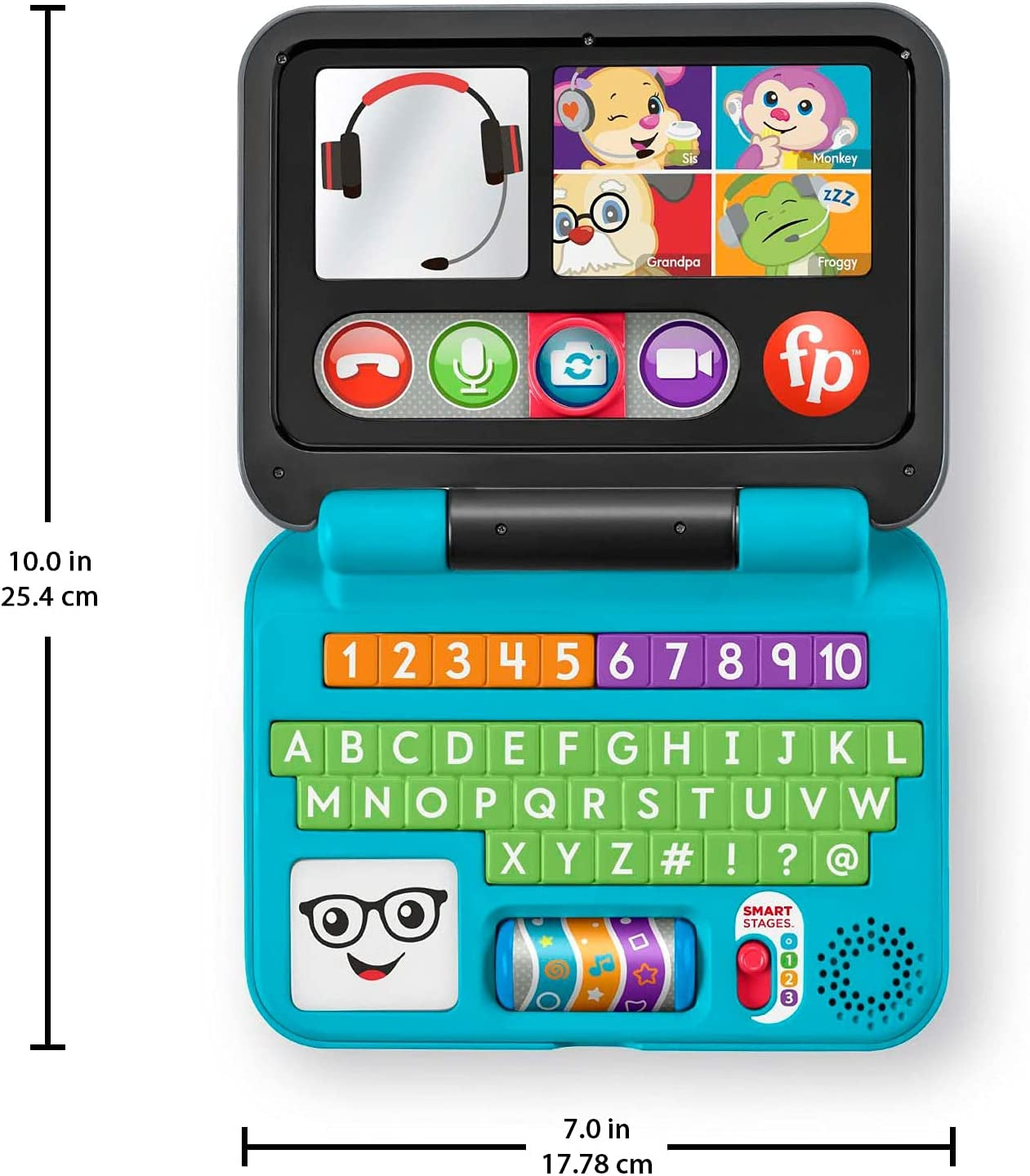 Fisher-Price Laugh & Learn Let'S Connect Laptop, Electronic Toy with Lights, Music and Smart Stages Learning Content for Infants and Toddlers
