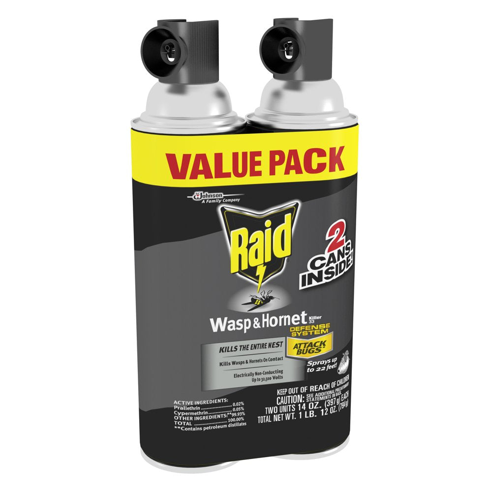 Raid Wasp & Hornet Insect Killer 33, 14 Oz, 2 Ct