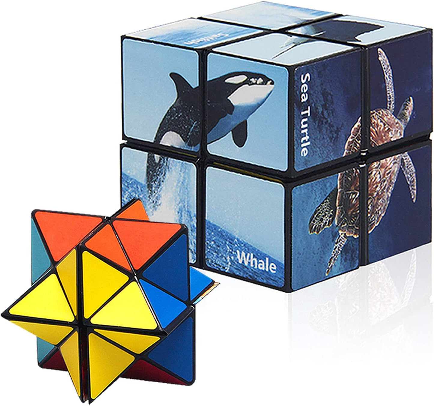 Star Cube Magic Cube 2 in 1 Set, Yoshimoto Cube Infinity Magic 3D Puzzle Cubes for Kids and Adults