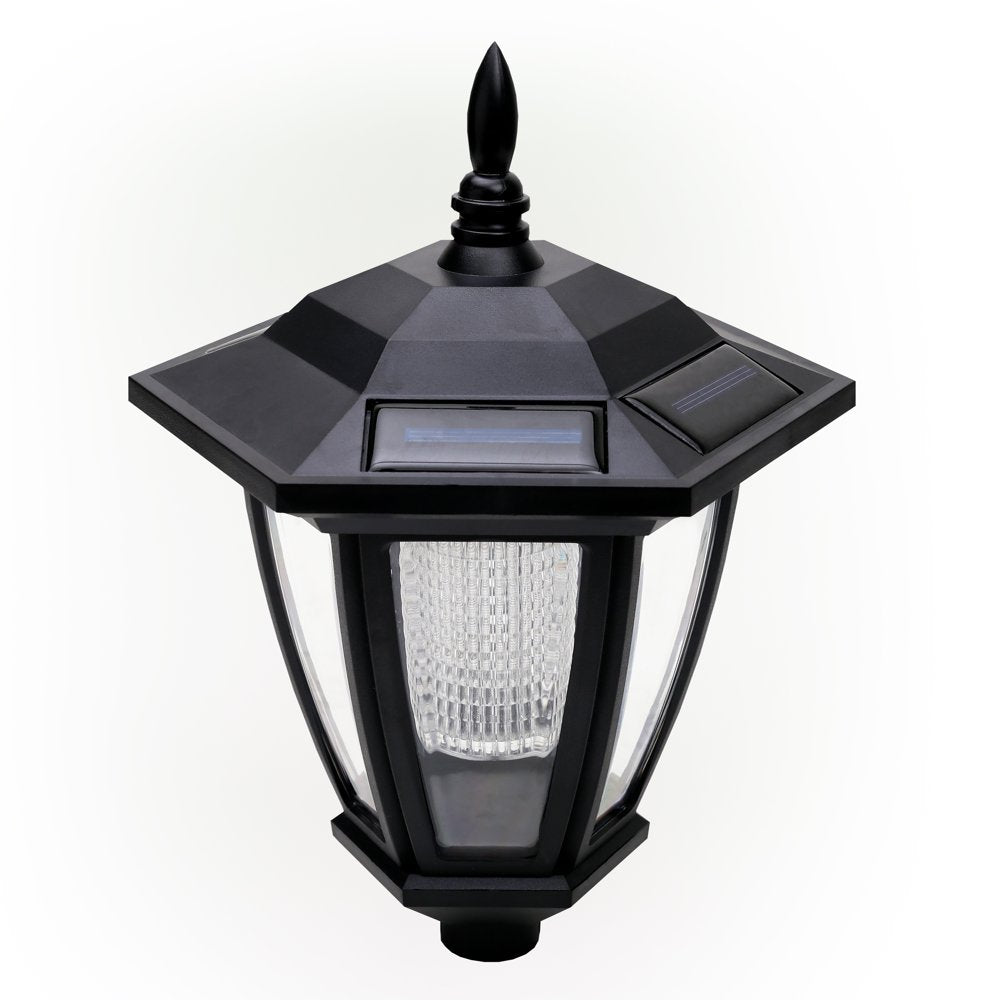 Solar Black 3-Function LED Light - Stake, Wall Light or Hanging, 30 Inch Tall
