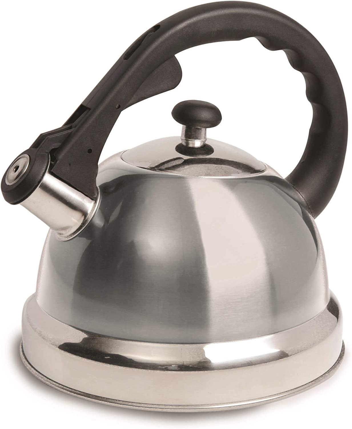 Mr. Coffee Carterton Stainless Steel Whistling Tea Kettle, 1.5-Quart