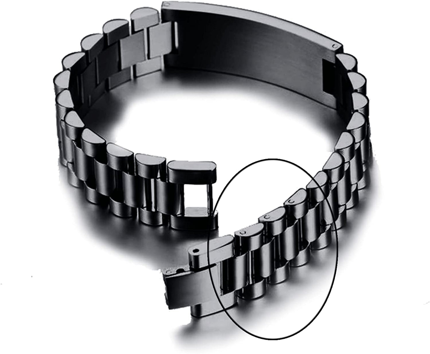 Watch Band Stainless Steel Link Bracelet Personalized Engraved DAD Jewelry Gift for Men DAD Father