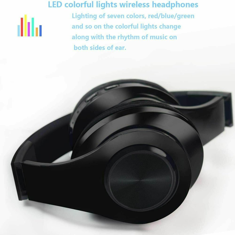 Rechargeable Wireless Headphones, Super Bass Bluetooth Foldable
