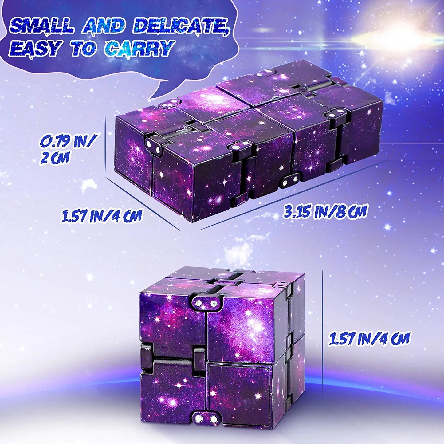 Fidgets Toys Fidget Cubes 2PCS Infinity Cubes for Kids & Teen & Adult, Cool Stuff Adult Toys Mini Gadget Best for Stress or Anxiety Relief and Kill Time, Sensory Toys Unique Teacher Appreciation Gifts