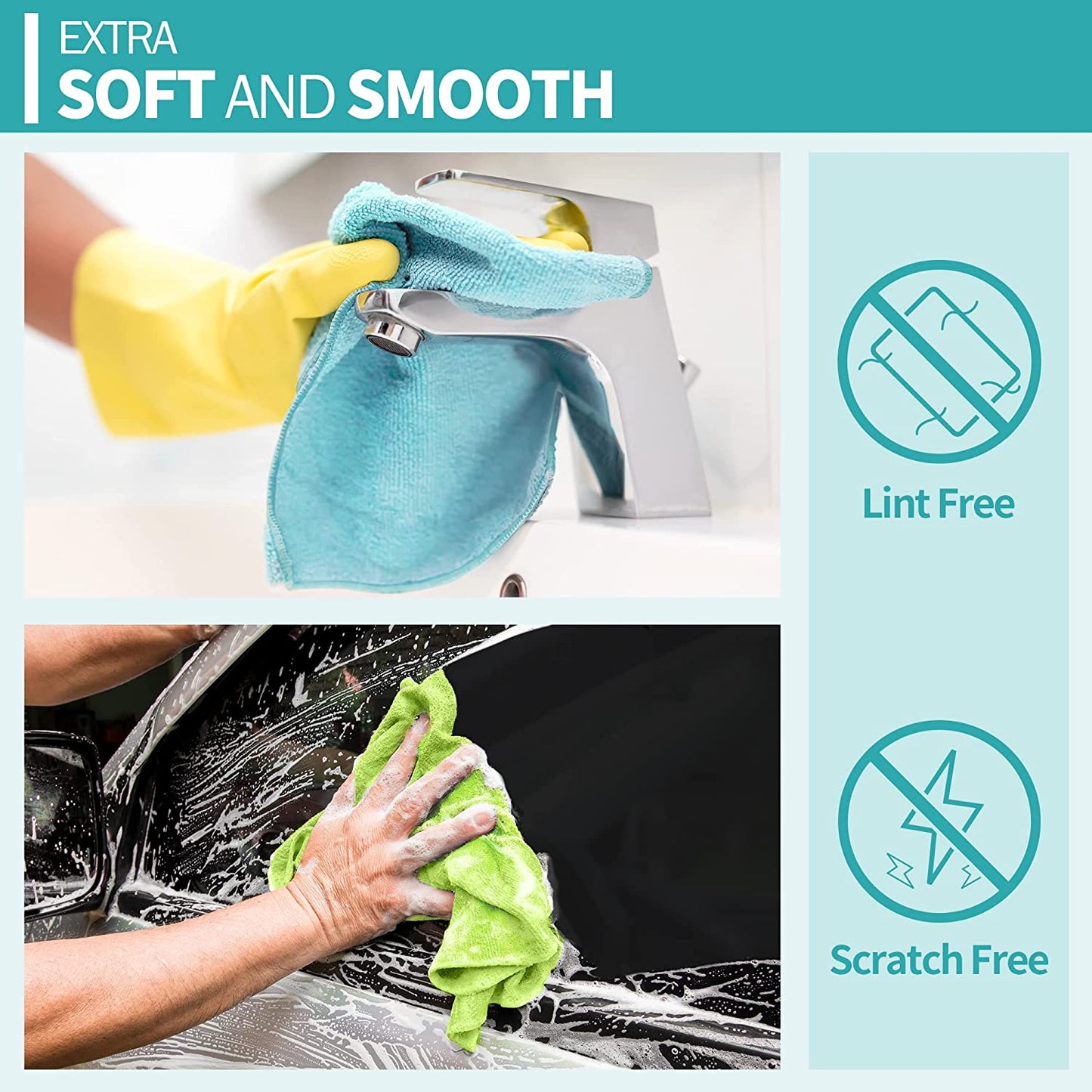 Multi Pack Microfiber Cleaning Cloth 12.6" x 12.6"