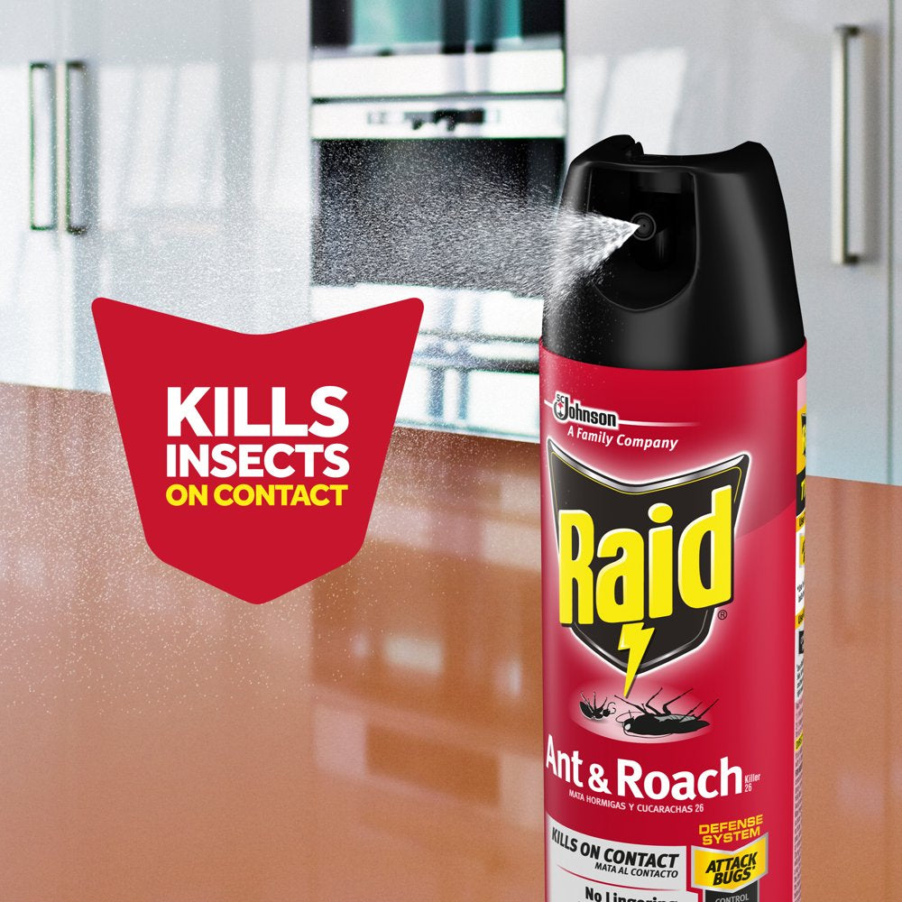 Raid Ant & Roach Killer 26, Outdoor Fresh Scent, 20 Oz, 2 Ct