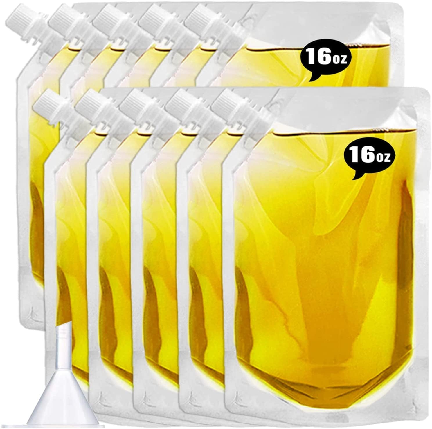 Flasks Set for Liquor Cruise Kit for Travel Outdoor Sports, Concerts, Events(8oz X 10)