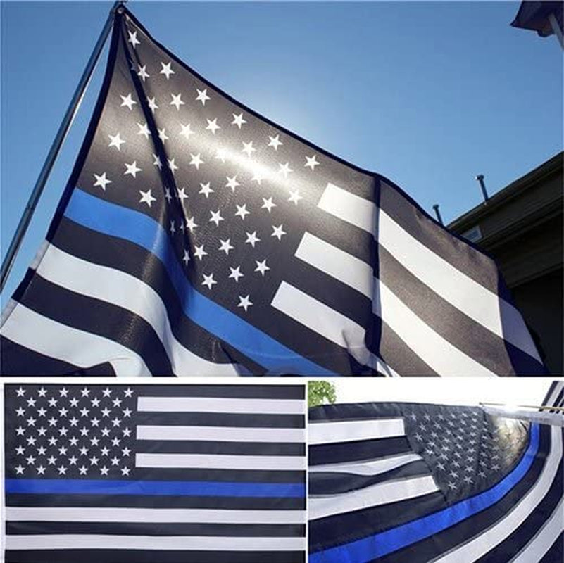 Thin Blue Line American Flag - 3 by 5 Foot