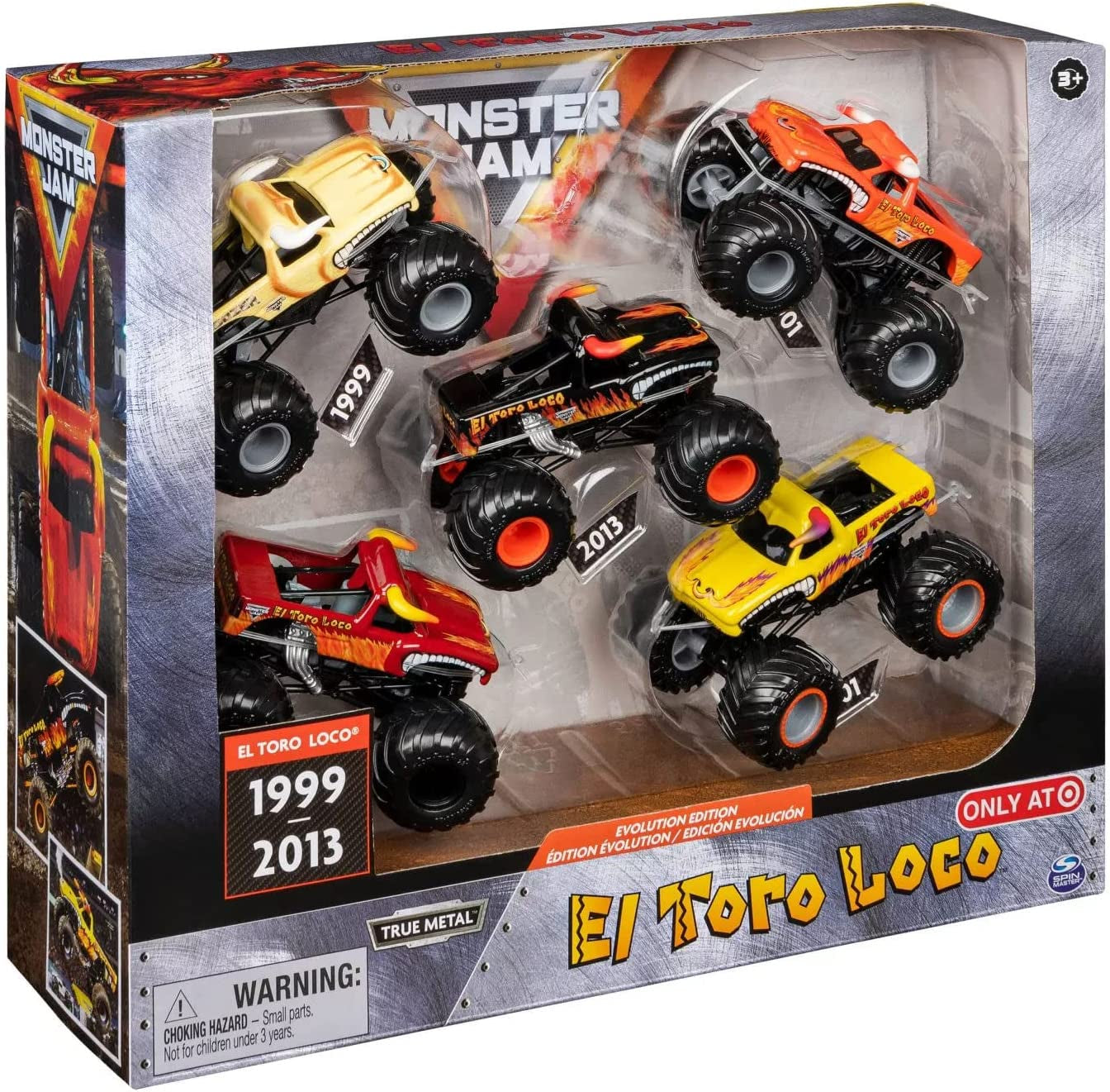 Monster Jam El Toro Loco Evolution Edition 5-Pack 1:64 Scale Diecast Monster Trucks