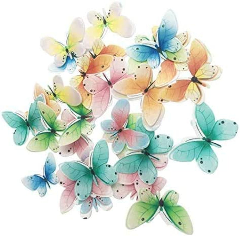 Set of 30 Edible Butterfly Cupcake Toppers