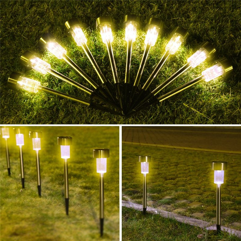 24 Brightest LED Waterproof Stake Light Set for Walkway, Patio, Path, Lawn, Garden, Yard Decor