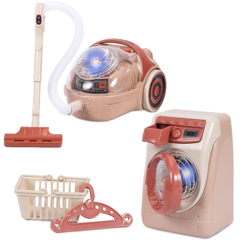Play Kitchen Set, 3Pcs Kids Play Kitchen with Oven, Toaster and Stirrer, Toy Kitchen Appliance for Toddlers Girls Boys Gift