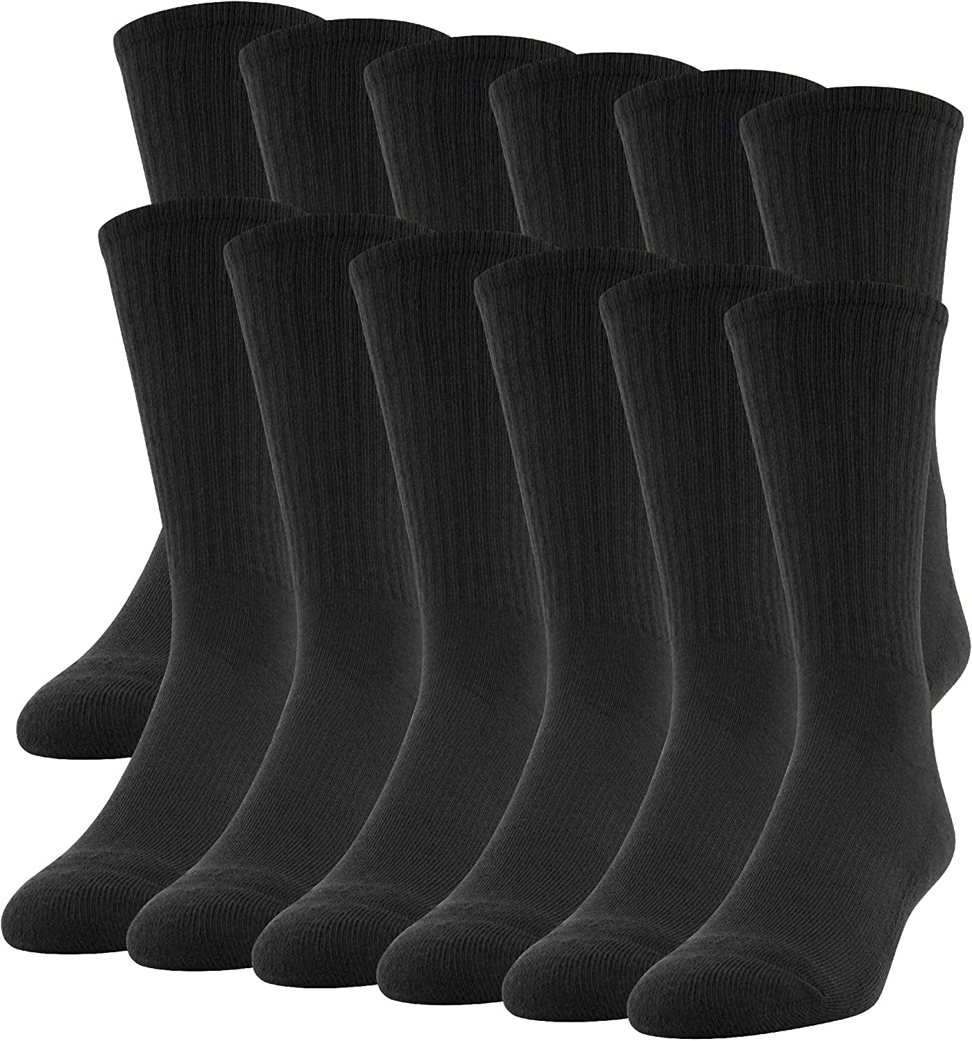 12-Pairs Gildan Men's Performance Crew Socks