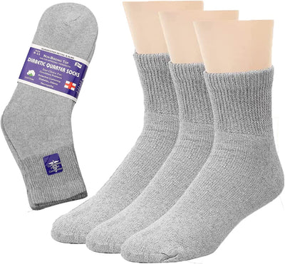 Physicians Approved Diabetic Socks Cotton Non-Binding Loose Fit Top Help Blood Circulation