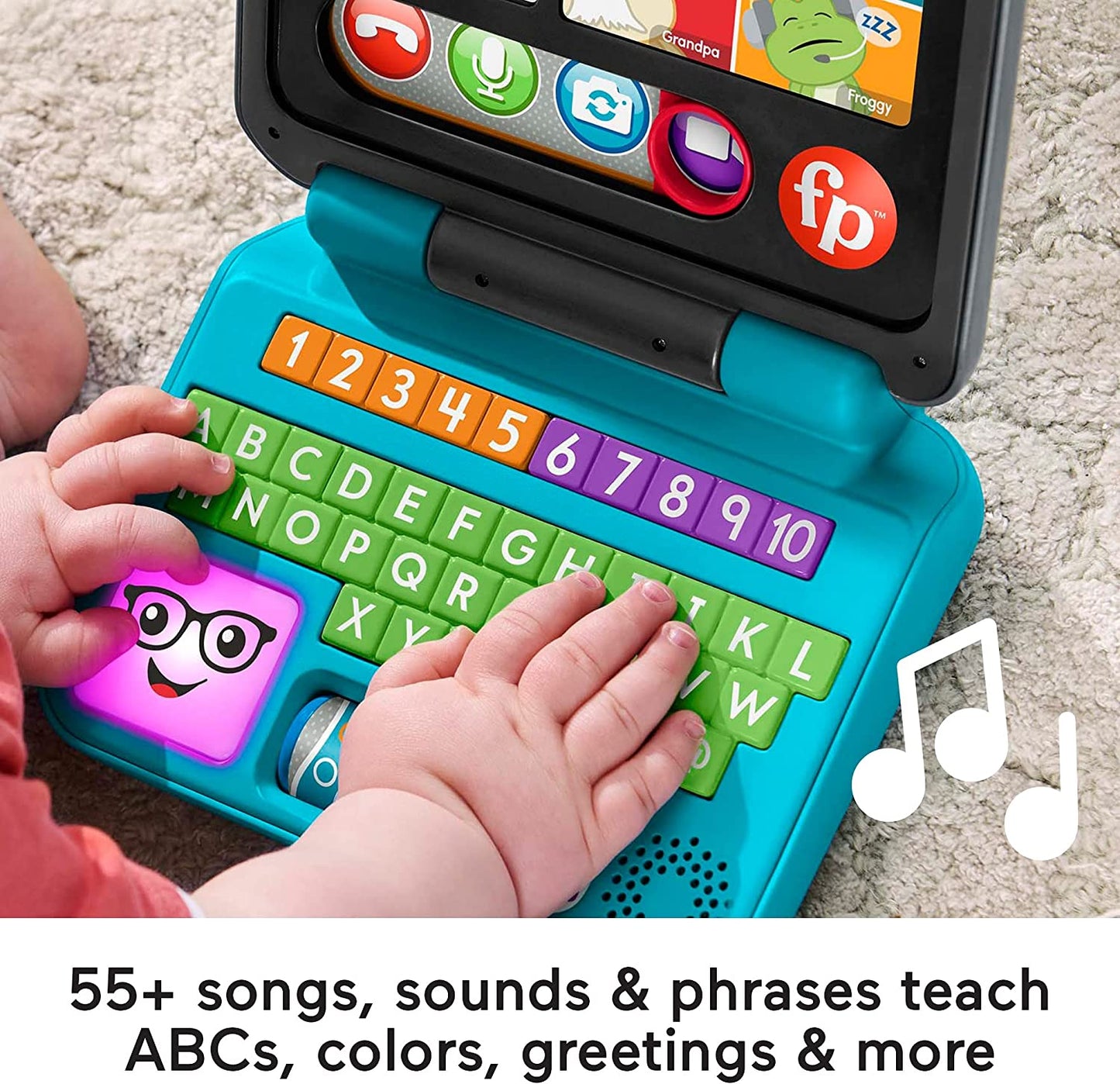 Fisher-Price Laugh & Learn Let'S Connect Laptop, Electronic Toy with Lights, Music and Smart Stages Learning Content for Infants and Toddlers