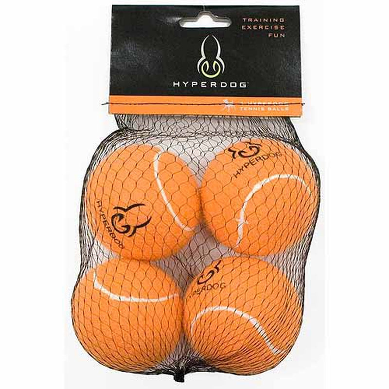 Tennis Balls, Dog Fetch Toys, Grade a Rubber Ball, Orange, 4 Count