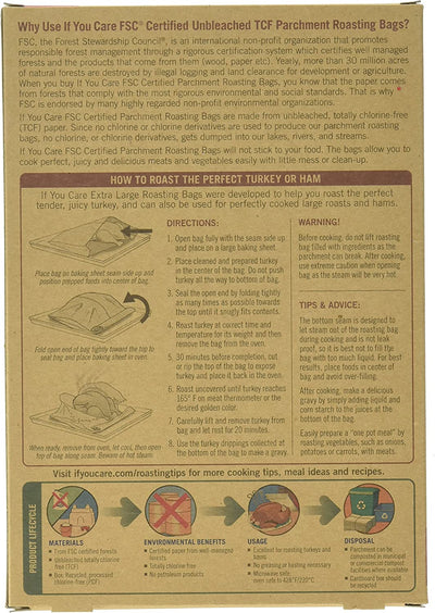 If You Care Parchment Roasting Paper Bags – Pack of 2 - Unbleached, Chlorine Free, Nonstick, Compostable, Silicone Coated