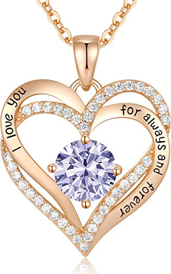 Sterling Silver Necklace with Birthstone