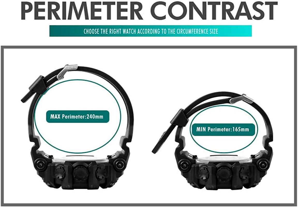 Men Digital Sports Watch, Dual Time Display LED Military Wrist Watch, Shockproof Large Dial Men Wristwatches Outdoor Waterproof Alarm Watches