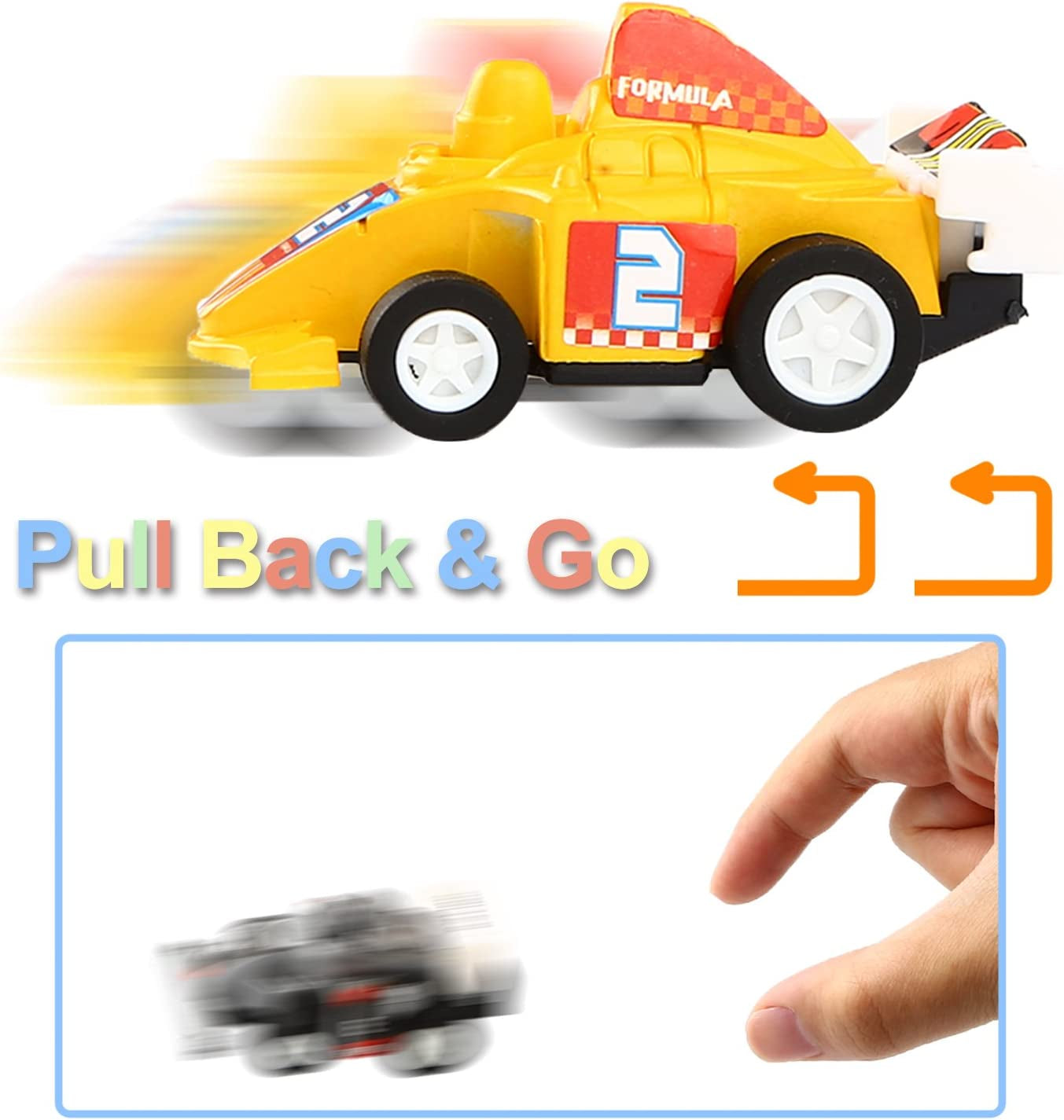 Yeonha Toys Pull Back Vehicles, 12 Pack Mini Assorted Construction Vehicles & Race Car Toy, Vehicles Truck Mini Car Toy for Kids Toddlers Boys Child, Pull Back & Go Car Toy Play Set