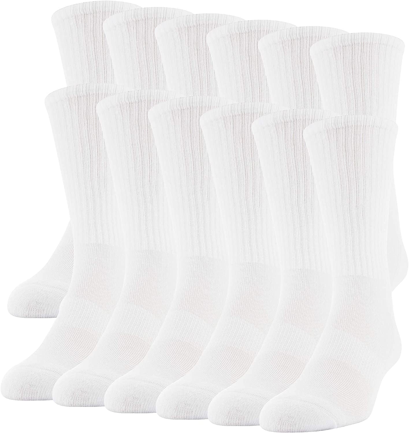 12-Pairs Gildan Men's Performance Crew Socks