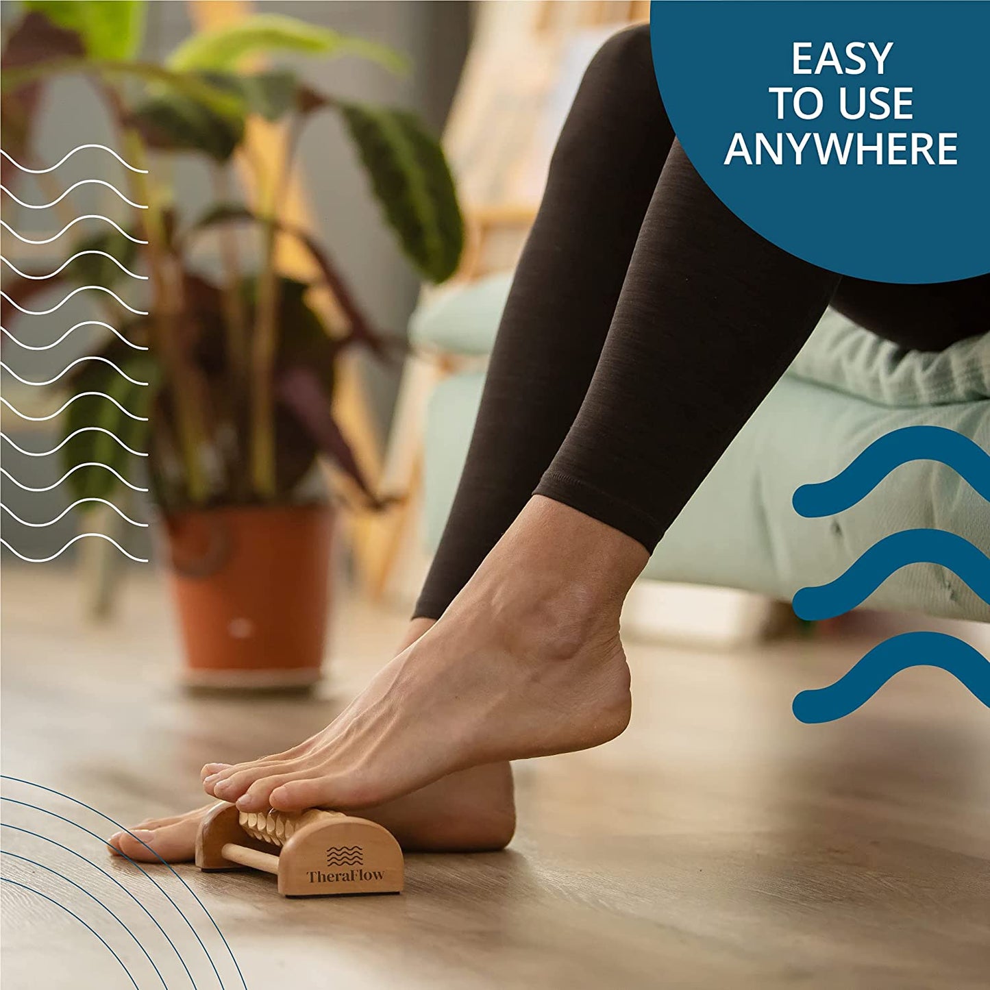 Foot Massager Roller - Plantar Fasciitis & Stress Relief, Foot Arch Pain, Muscle Aches, Soreness - Stimulates Myofascial Release - Foot Tension, Tightness - Relaxation Gifts for Women, Men