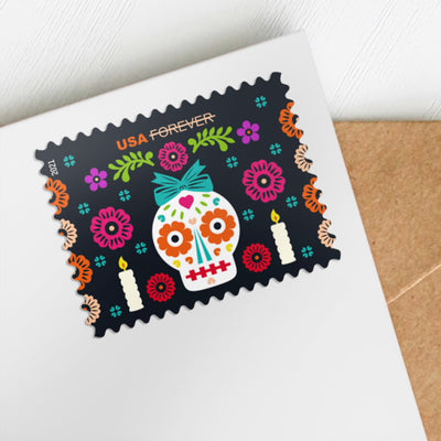 USPS Day of The Dead 2021 Forever Stamps - Sheet of 20 Postage Stamps - Back Ordered