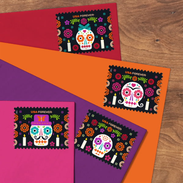 USPS Day of The Dead 2021 Forever Stamps - Sheet of 20 Postage Stamps - Back Ordered