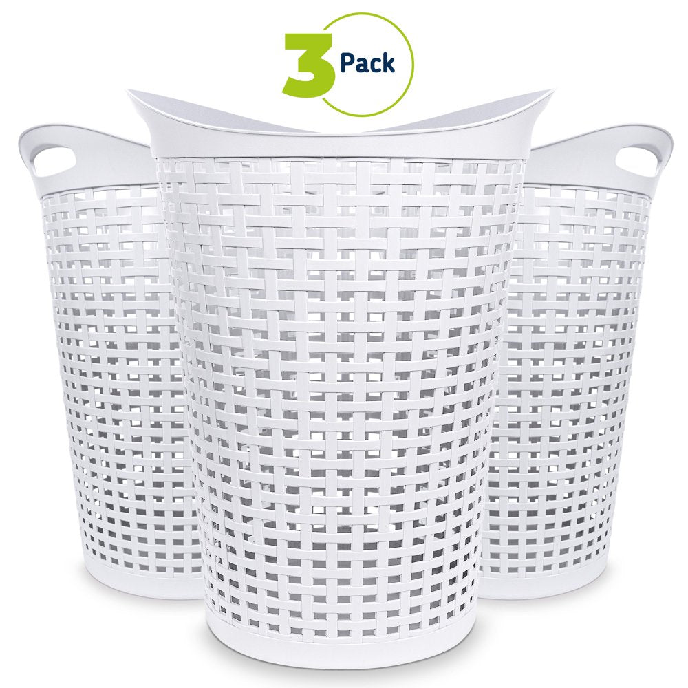 3 Pack Flexible round Wicker Hamper