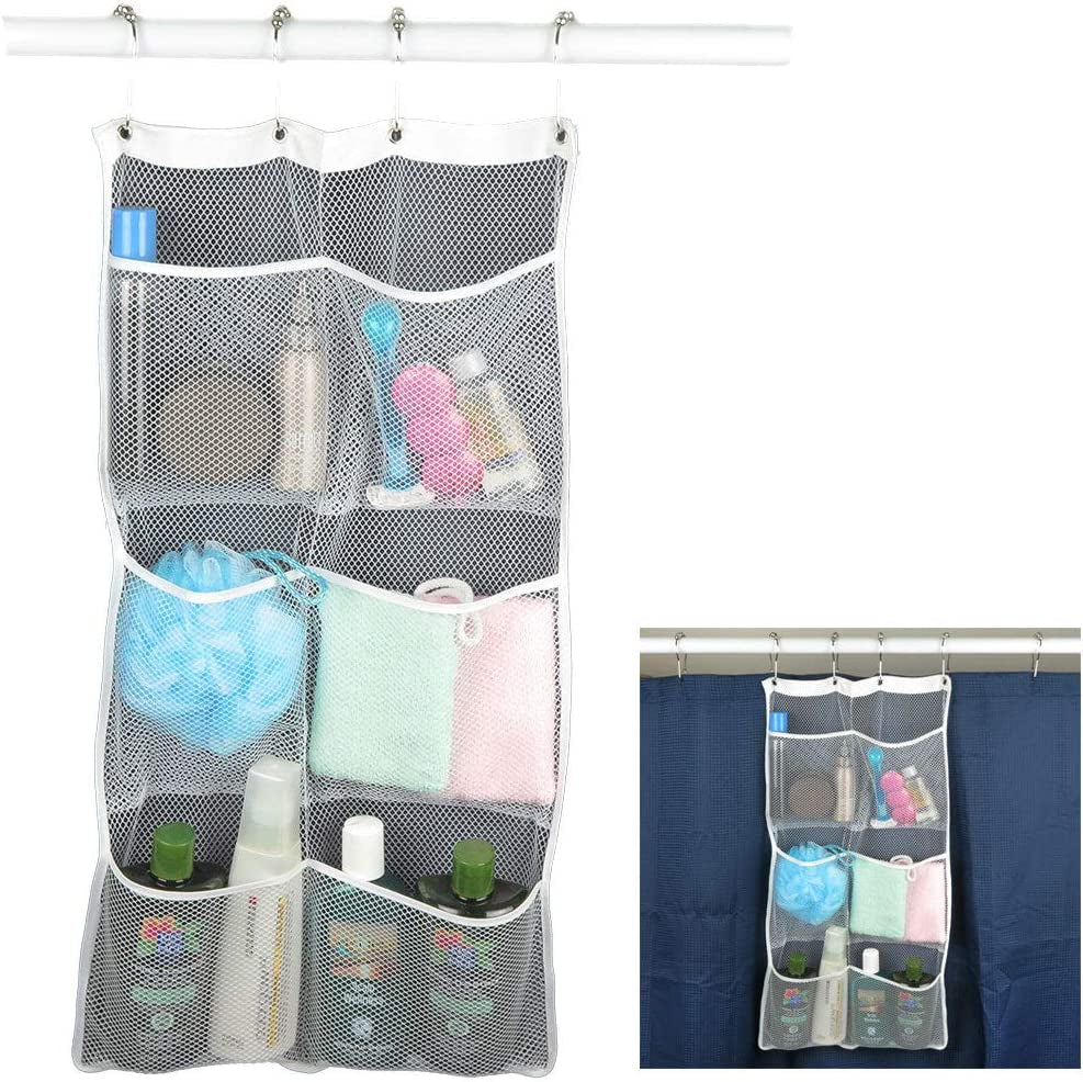 2 Pack Shower Caddy/Organizer-Mesh-6 Pockets