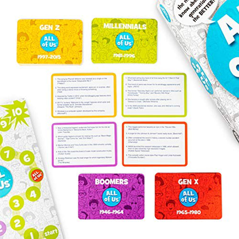 All of Us - the Family Trivia Game for All Generations - Gen Z, Gen Y, Gen X & Baby Boomers - Card Game by What Do You Meme?