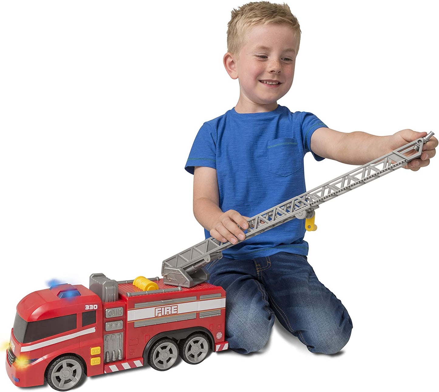 Large Fire Engine | Fire Truck with Realistic Lights and Sounds | Kids' Play Figures and Vehicles Toy Car Set | for Ages 3 and Over