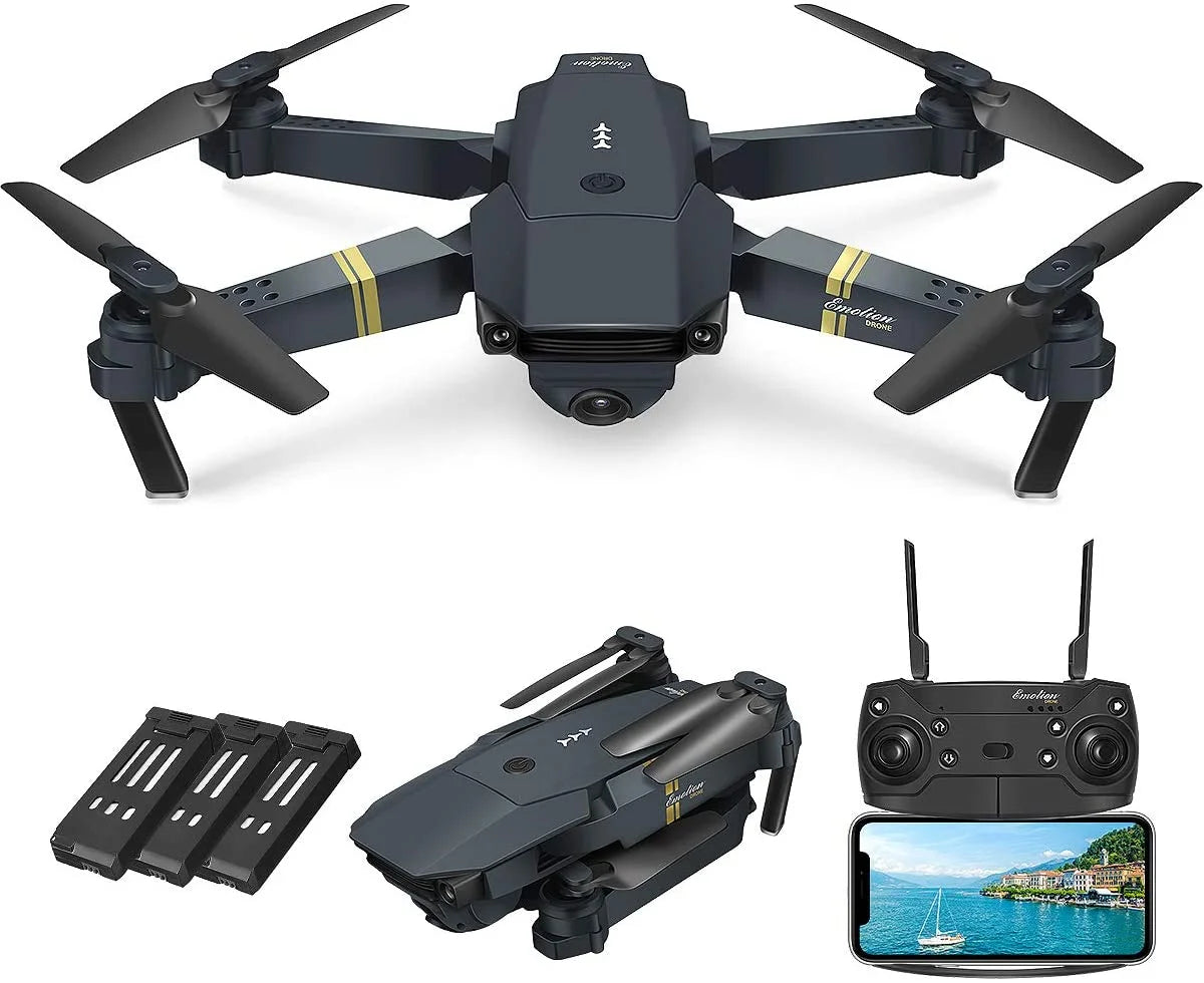 Aerial RC Drone Professional HD 1080P 90° Adjustable Camera Folding Wifi 360 Degree