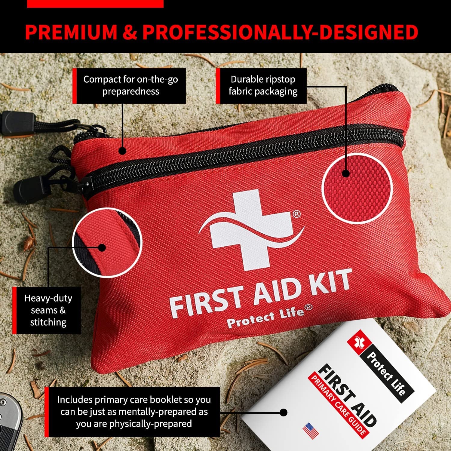 First Aid Kit for Home/Businesses - Emergency Kit/Travel First Aid Kit for Car. Small, Mini First Aid Kit Bag Survival/Medical kit. Hiking First aid kit Camping/Backpacking med kit