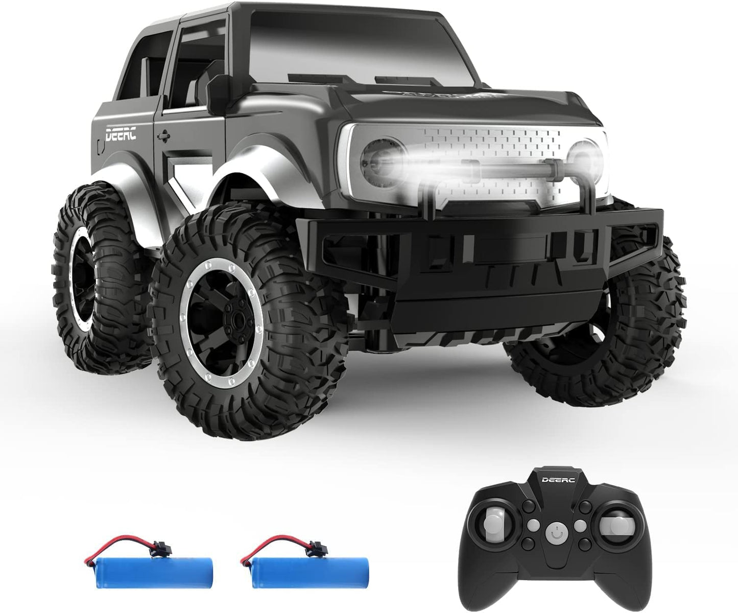 Remote Control Car RC Racing Cars,1:18 Scale 80 Min Play 2.4Ghz LED Light Auto Mode off Road RC Trucks with Storage Case,All Terrain SUV Jeep Cars Toys Gifts for Boys Kids Girls Teens,Blue