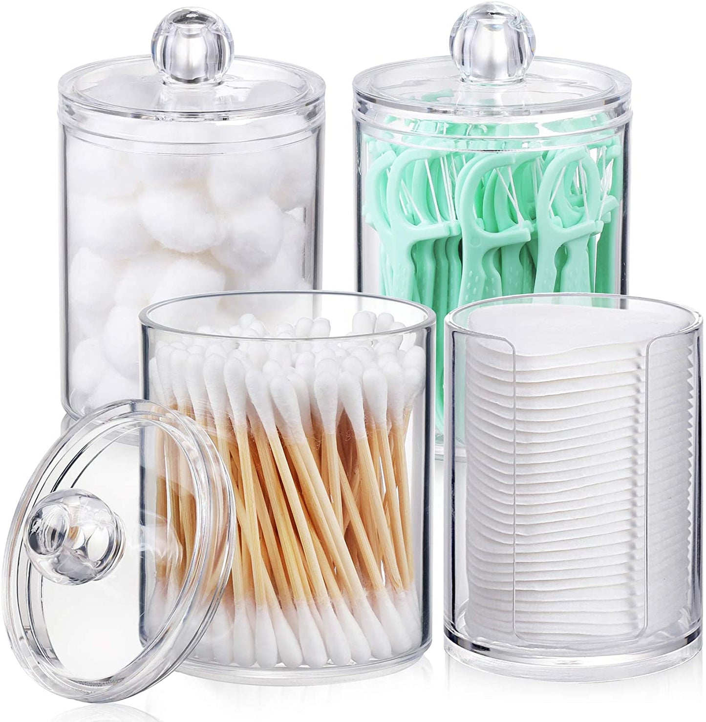 4 Pcs Bathroom Canister Storage Organization