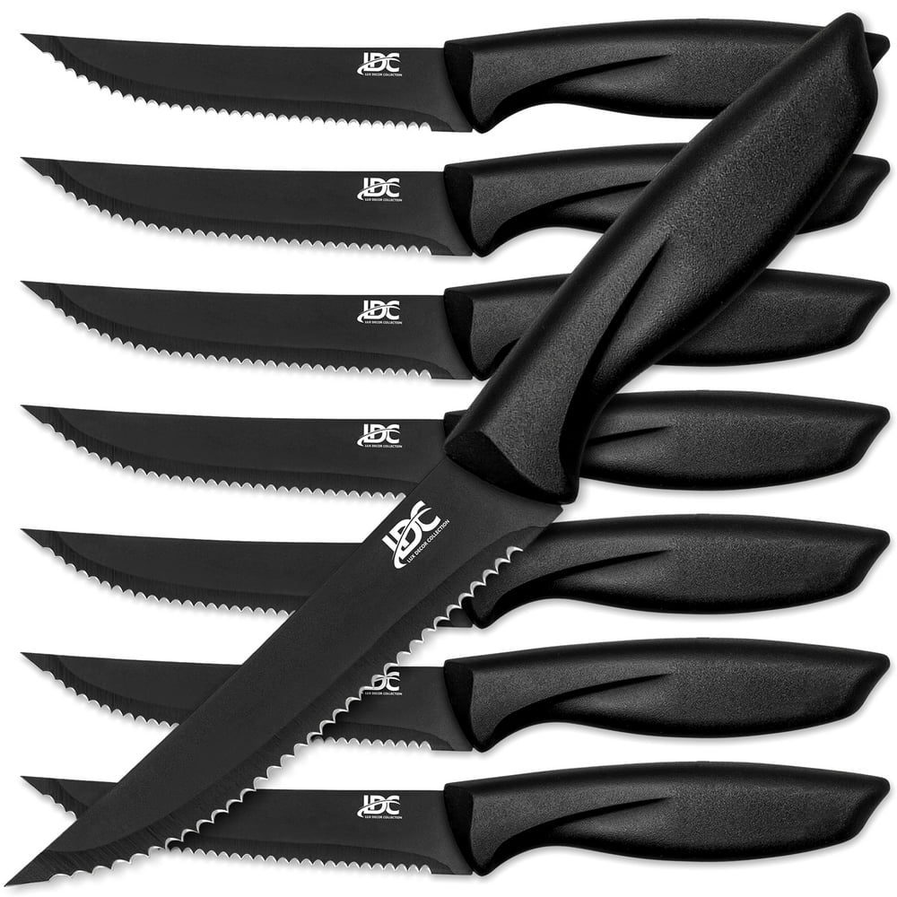 Knives Set Stainless Steel - Serrated Kitchen Steak Knives Set of 8 Pieces Dinner Knives Set - Steak Knives Set Dishwasher Safe
