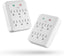 2 Pack Wall Surge Protector, 980 Joule, 6-Outle Wall Plug Adapter Power Strip, White