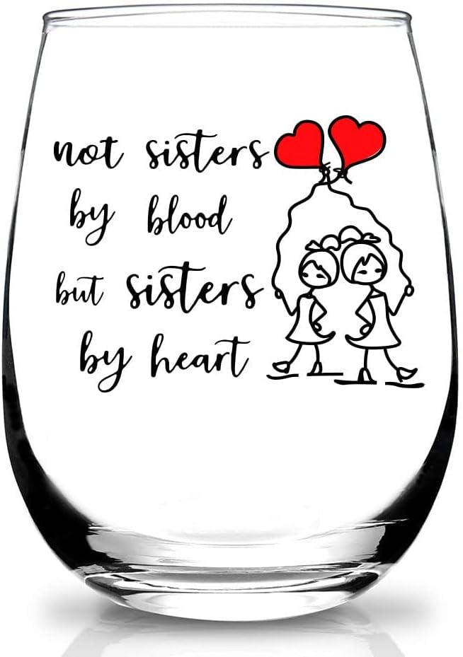 Sister Gifts,Mothers Day, Valentines Day,Christmas,Birthday Gifts for Sister,Women,Friend - You are the sister I go to choose Wine Glass for Sisters in Law